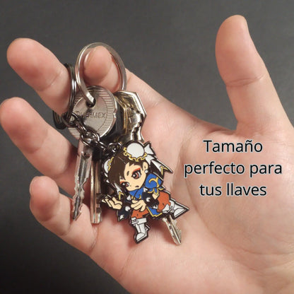 Llavero Street Fighter Chun-li Capcom Original Metal Chibi