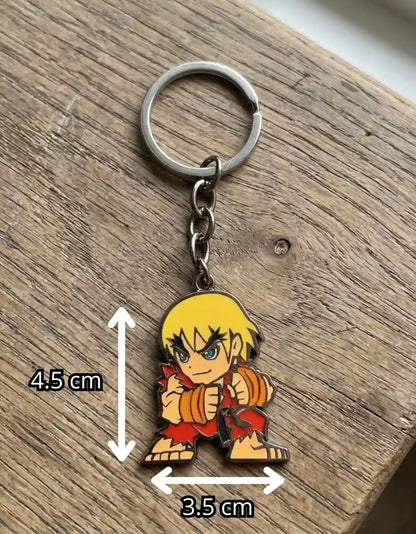 Llavero Street Fighter Ken Capcom Original Metal Chibi