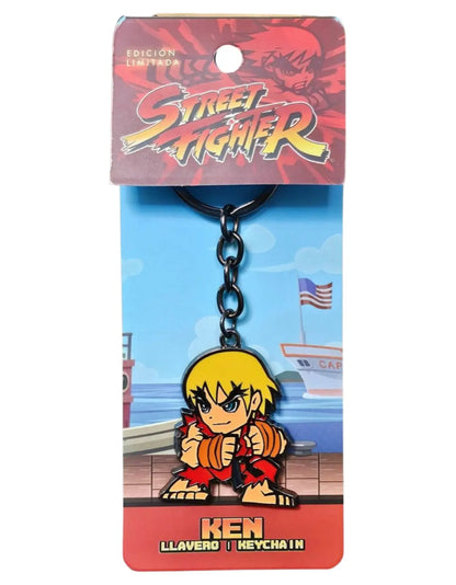 Llavero Street Fighter Ken Capcom Original Metal Chibi