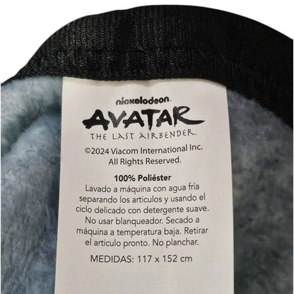 Etiqueta de cobija Avatar The Last Airbender con licencia oficial y cuidados de lavado