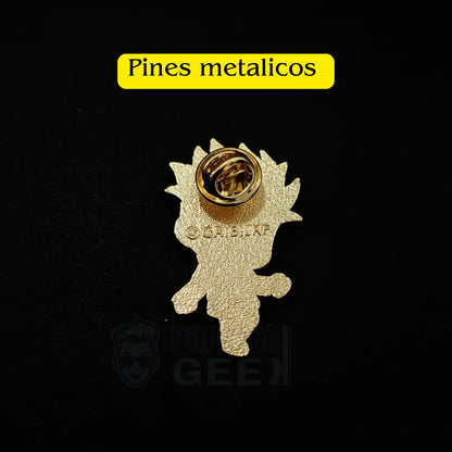 Pines Jujutsu Kaisen Gojo Y Nanami Original Metal Dorado