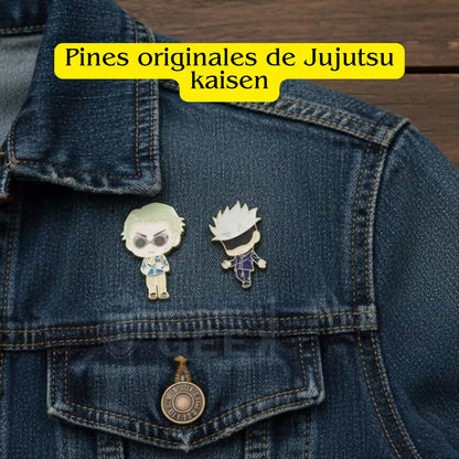 Pines Jujutsu Kaisen Gojo Y Nanami Original Metal Dorado