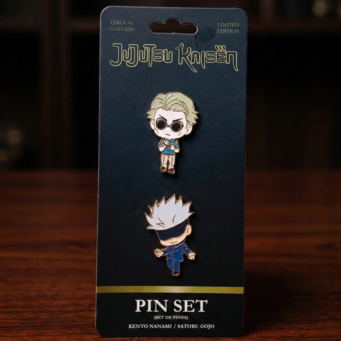 Pines Jujutsu Kaisen Gojo Y Nanami Original Metal Dorado
