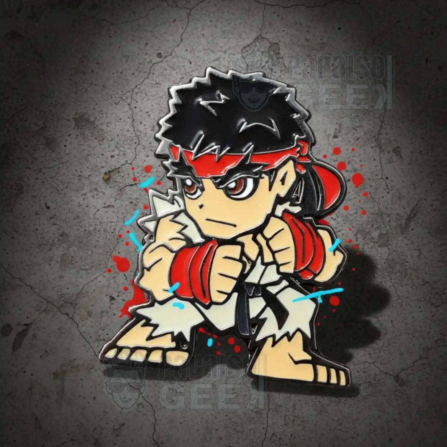 Pines Street Fighter Ryu Vs Akuma Original Capcom Metal