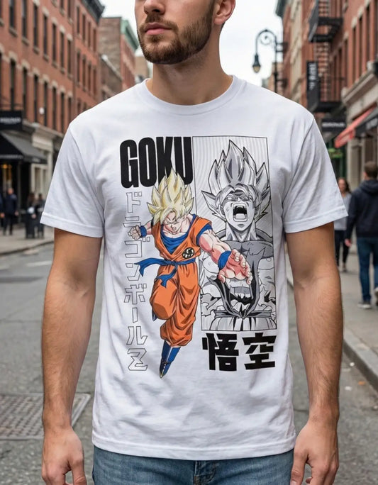 Playera Dragon Ball Goku Oversize Mascara De Latex