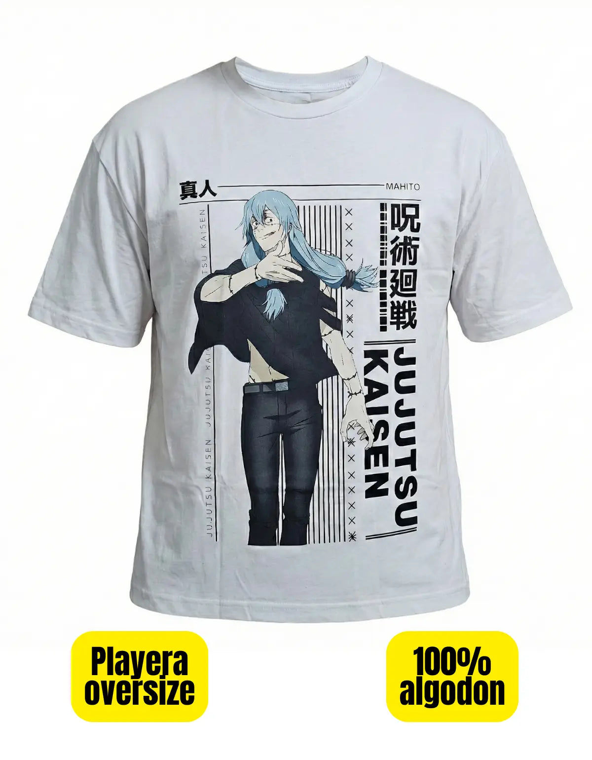 Playera Jujutsu Kaisen Mahito Mascara De Latex Oversize