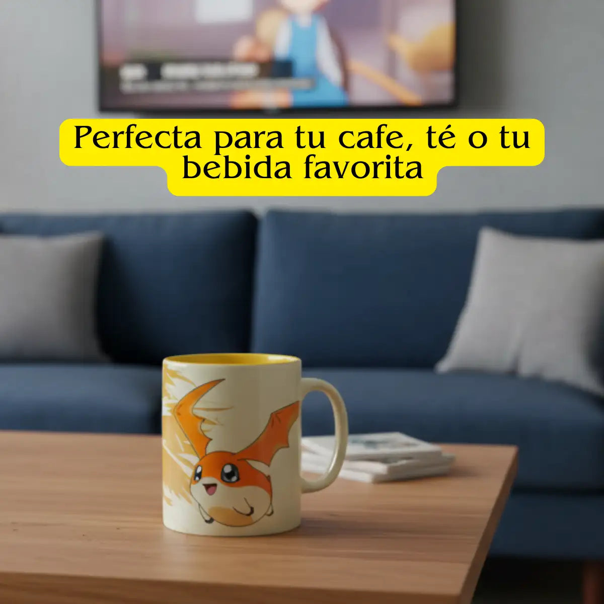 Taza Patamon Digimon 330ml de cerámica para café