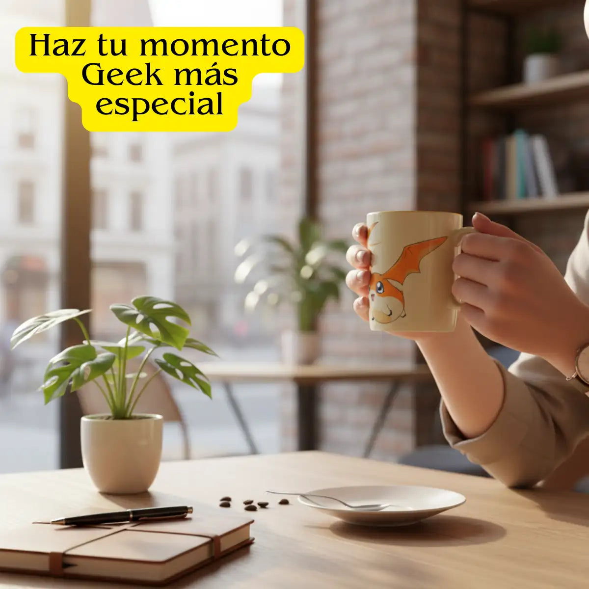 Taza Patamon Digimon 330ml de cerámica para café