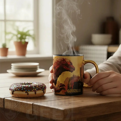Taza Godzilla Oficial Edición Limitada 576ml Jumbo de cerámica para café