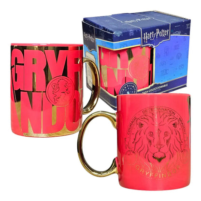 Taza Harry Potter Gryffindor Cerámica Acabado Metálico 330ml