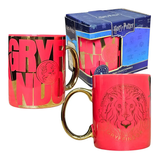 Taza Harry Potter Gryffindor Cerámica Acabado Metálico 330ml