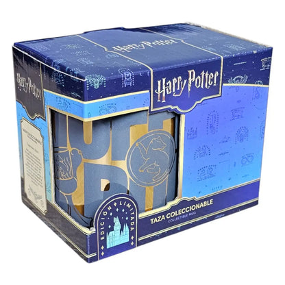 Taza Harry Potter Hufflepuff Cerámica Acabado Metálico 330ml