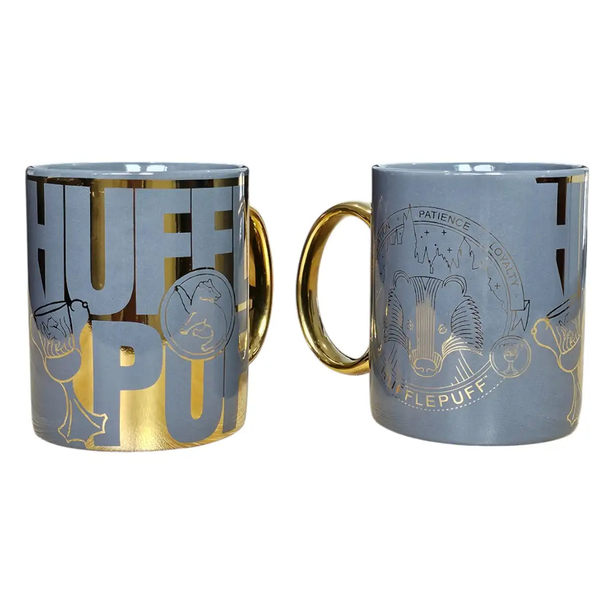 Taza Harry Potter Hufflepuff Cerámica Acabado Metálico 330ml