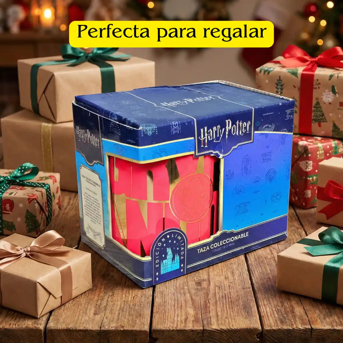 Taza Harry Potter Gryffindor Cerámica Acabado Metálico 330ml