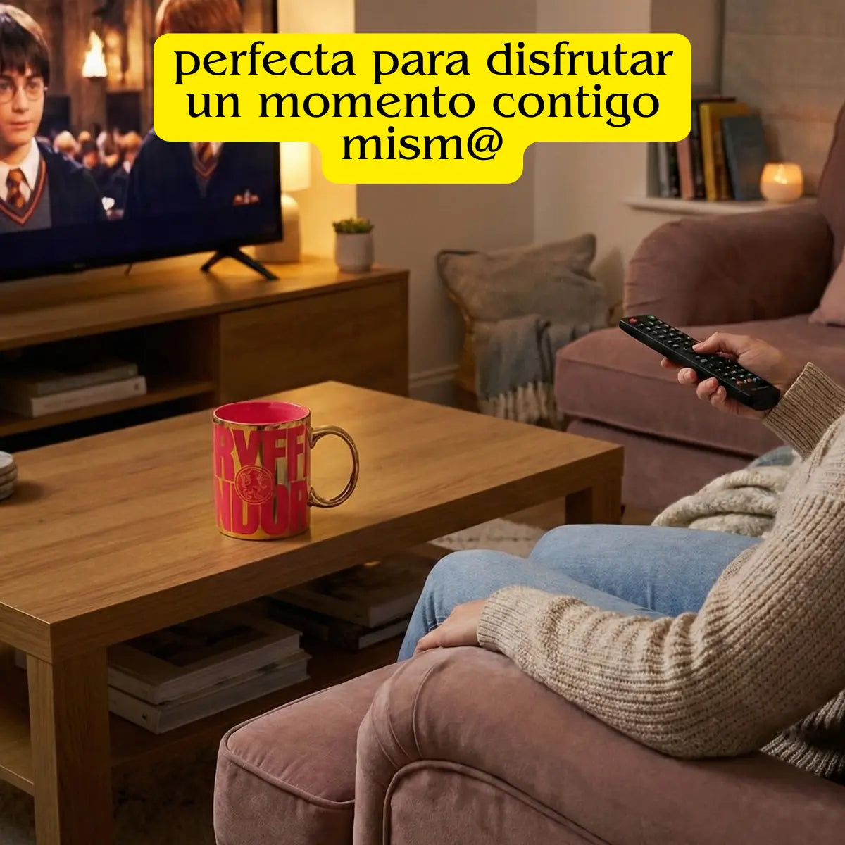 Taza Harry Potter Gryffindor Cerámica Acabado Metálico 330ml