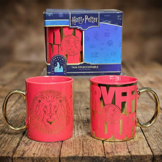Taza Harry Potter Gryffindor Cerámica Acabado Metálico 330ml