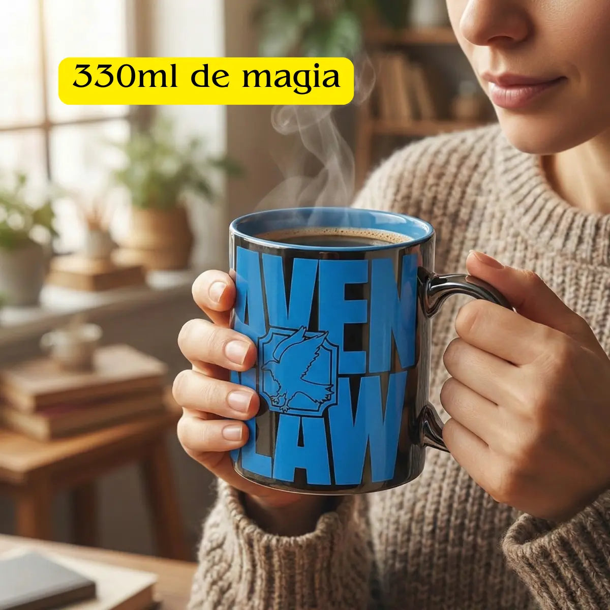 Taza Harry Potter Ravenclaw Cerámica Acabado Metálico 330ml