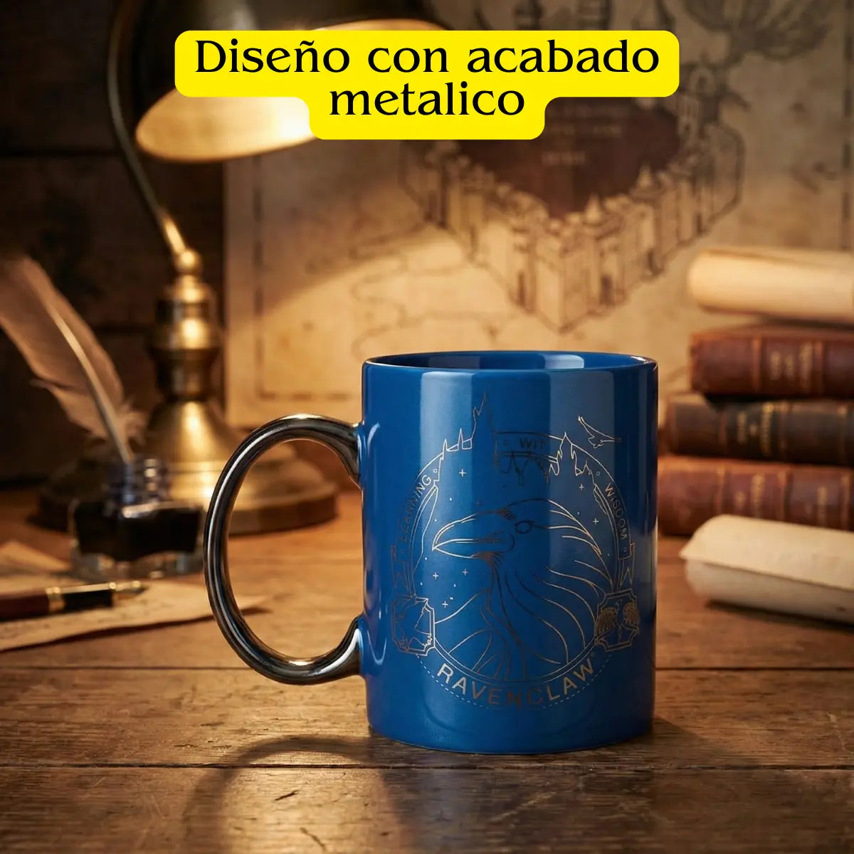 Taza Harry Potter Ravenclaw Cerámica Acabado Metálico 330ml