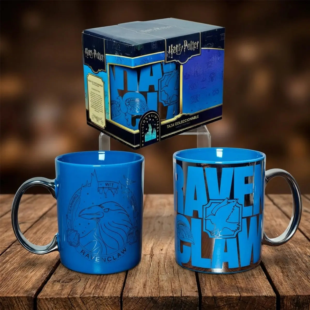 Taza Harry Potter Ravenclaw Cerámica Acabado Metálico 330ml