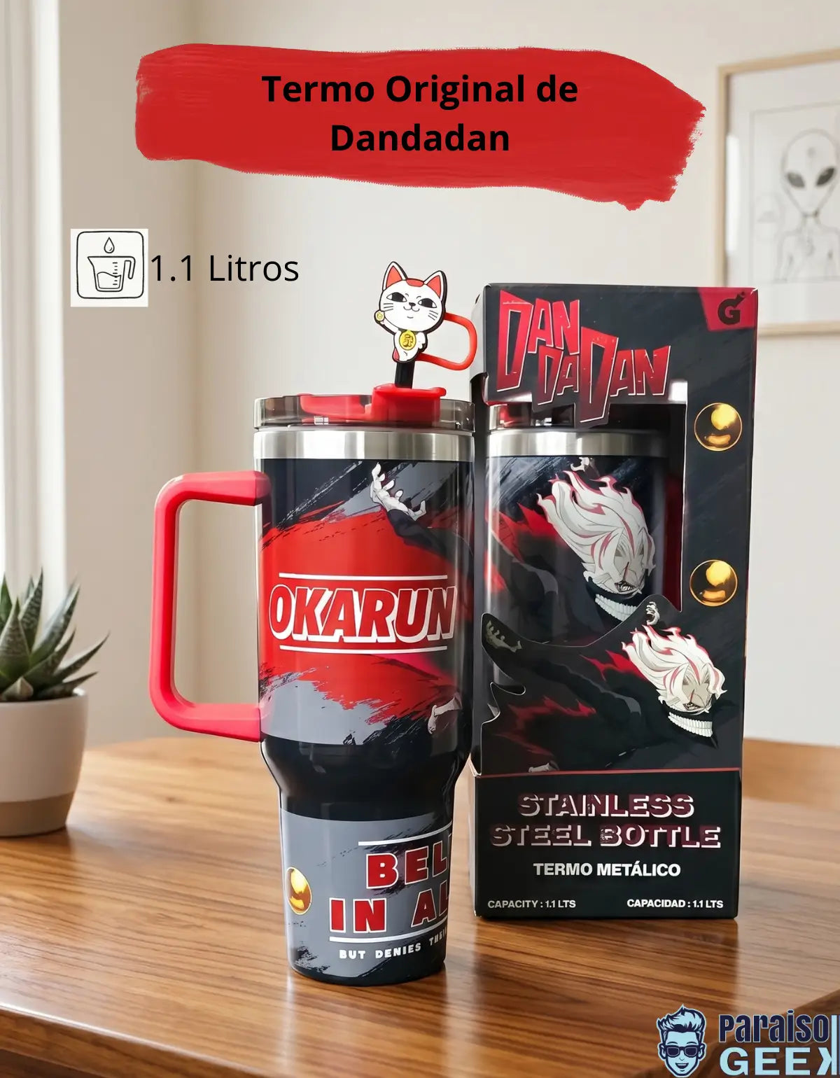 Termo Dandadan Okarun 1100ml Edicion Limitada Acero Inoxidable