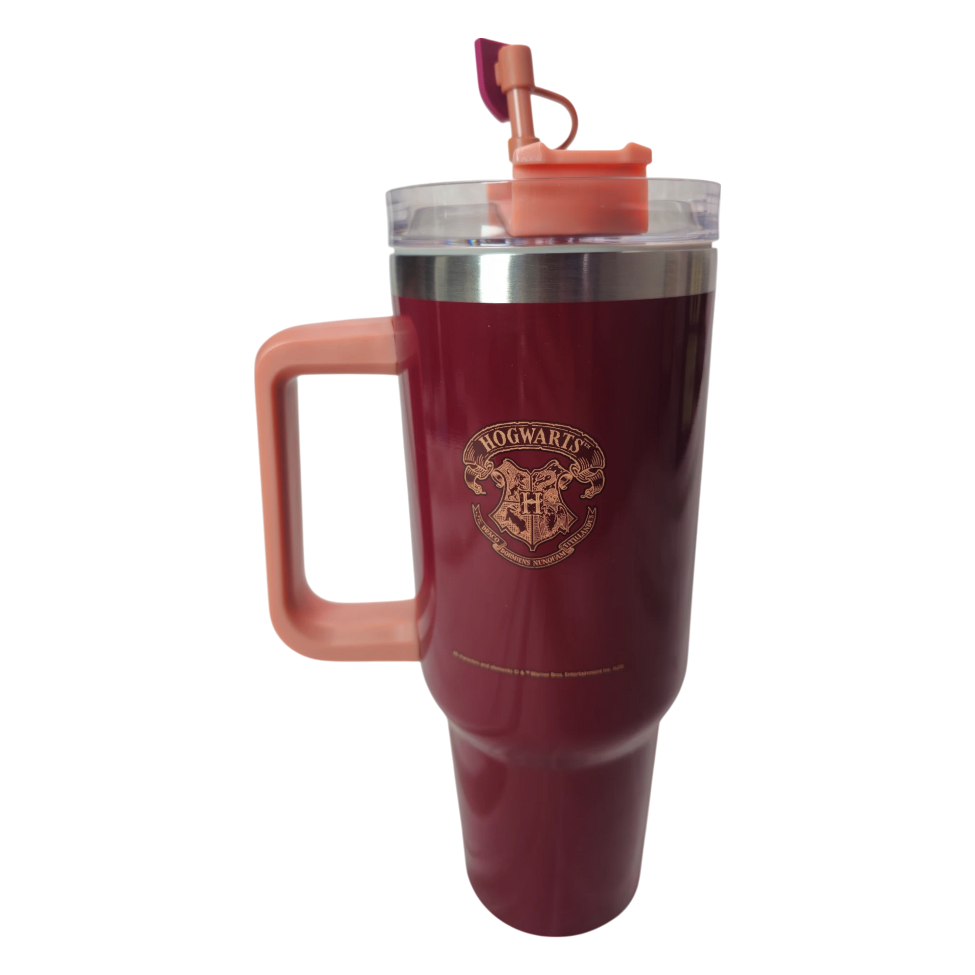 Parte trasera del termo Gryffindor con escudo de Hogwarts en dorado