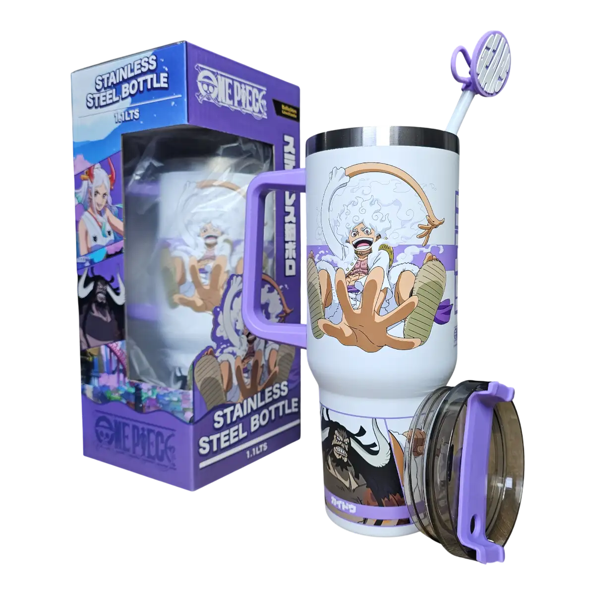 Termo One Piece Luffy Gear 5 1100ml Metálico