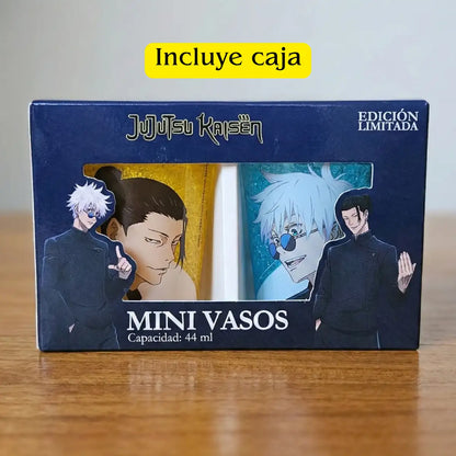 Mini Vasos Jujutsu Kaisen Gojo Y Geto Originales 44ml