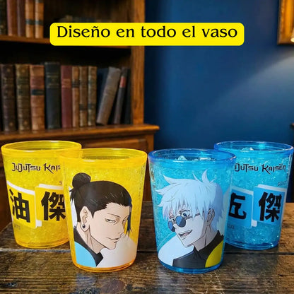 Mini Vasos Jujutsu Kaisen Gojo Y Geto Originales 44ml
