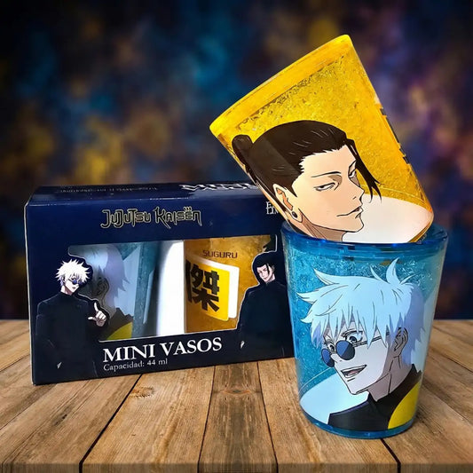 Mini Vasos Jujutsu Kaisen Gojo Y Geto Originales 44ml